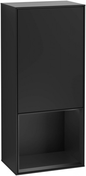Villeroy and Boch Wall Mounted Bathroom Cabinet Finion 418x936x270mm Black matte Lacquer F550PDPD