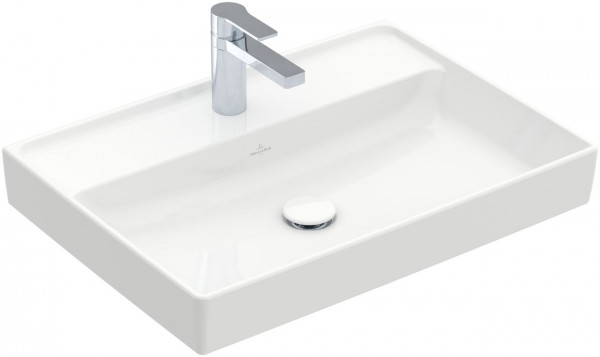 Villeroy and Boch Vanity Washbasin Collaro 650mm White Alpin CeramicPlus | 1 Tap Hole | No