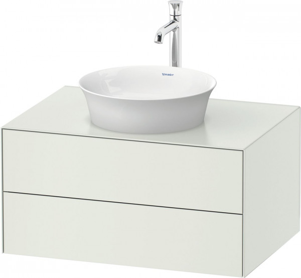 Vanity Unit For Countertop Basin Duravit White Tulip 2 drawers 800x408mm White silk matt WT498503636