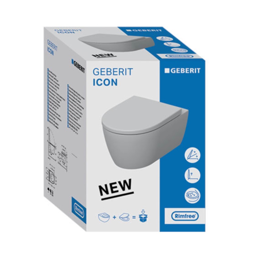 Pack WC Suspendu Geberit ONE KeraTect Soft Closing Quick Release  370x343x540mm
