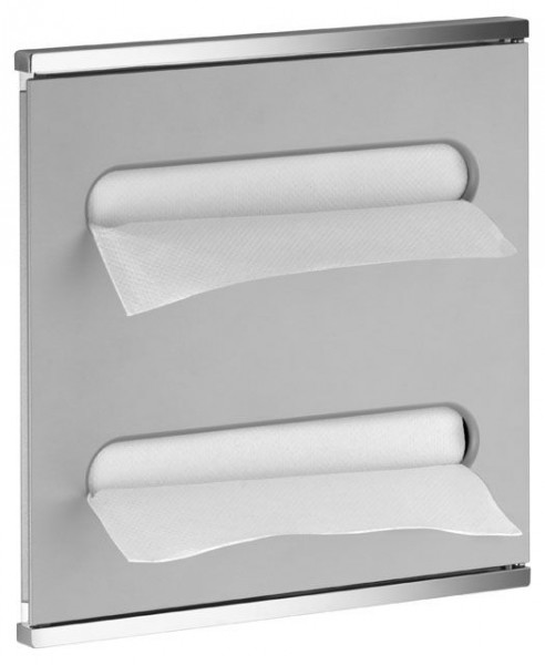 Keuco Double paper towel dispenser Plan Integral 326x325x143mm Chrome/Aluminium lacquered right
