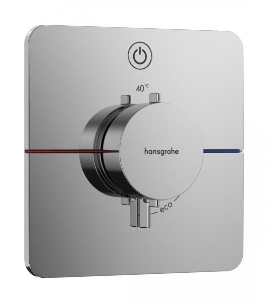 Thermostatic Shower Mixer Hansgrohe ShowerSelect Comfort Q 1 Recessed output Start/Stop 155x155mm Chrome