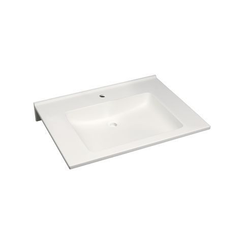 Geberit Disabled Sink Publica 1 Tap Hole Antibacterial 700x115x550mm Alpine White 402070016