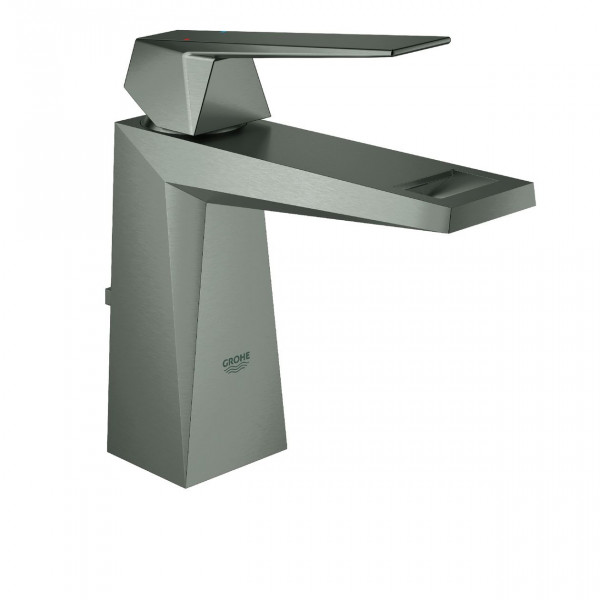 Grohe Basin Mixer Tap Allure Brilliant 1 Hole with Drain System Brushed Hard Graphite