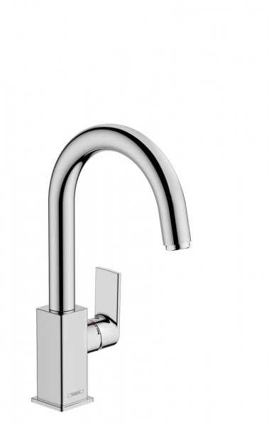 Tall Basin Tap Hansgrohe Vernis Shape with swivel spout and pop-up waste 205x50x315mm Chrome