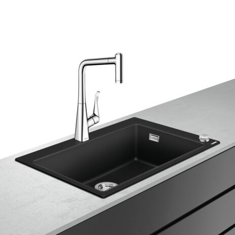Hansgrohe Undermount Sink C51 Pack Graphite Black/Chrome 770 mm 43213000