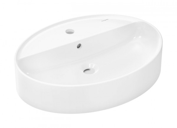 Countertop Basin Hansgrohe Xuniva D Oval 1 hole 600x450x95 mm White