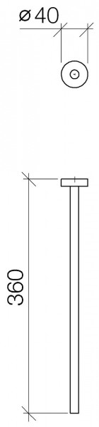 Dornbracht Wall Mounted Towel Rack TARA.Logic single-arm fixed 83215979-00
