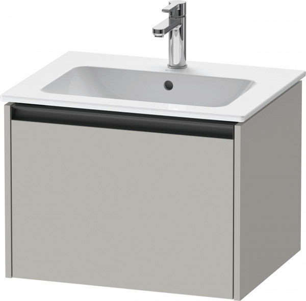 Vanity Unit Built-In Basin Duravit Ketho.2 1 drawer, anthracite handle, for ME washbasin 610x440x480mm Concrete Grey Matt K25062007070000