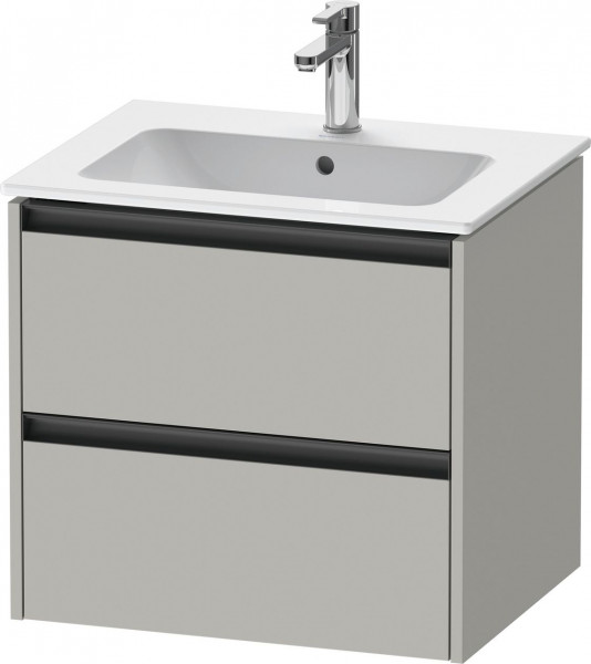 Vanity Unit Built-In Basin Duravit Ketho.2 2 drawers, anthracite handles, for ME washbasin 610x550x480mm Concrete Grey Matt K25262007070000