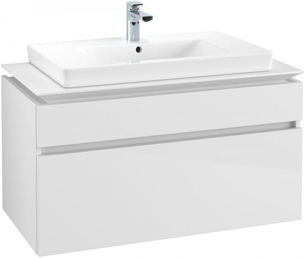 Villeroy and Boch Countertop Basin Unit Legato 2 Drawers 1000x550x500mm Glossy White