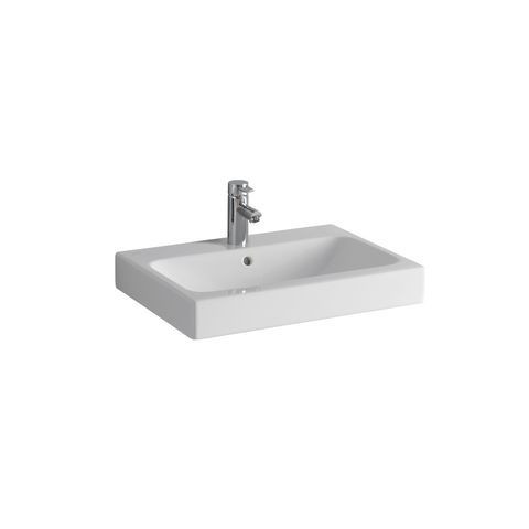 Geberit Countertop Basin iCon 1 Tap Hole With Overflow 600x155x485mm White