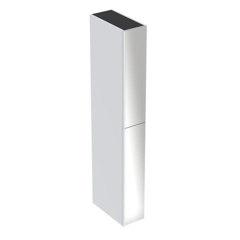 Geberit Tall Bathroom Cabinet Acanto 2 Drawers 220x1730x476mm Glossy White Laquered
