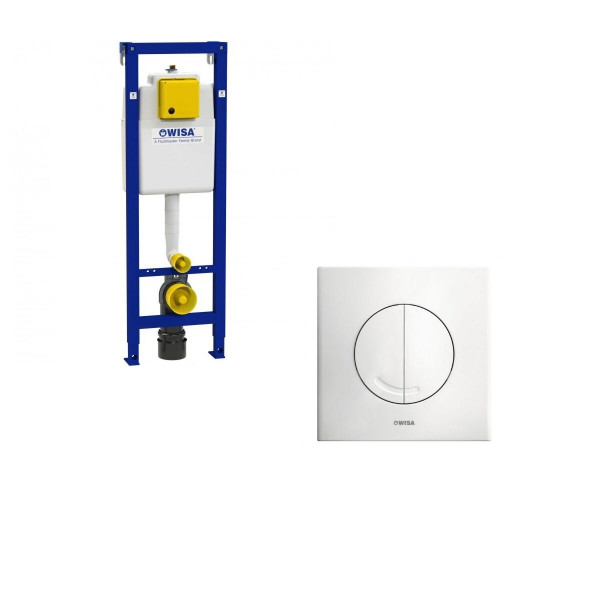 Wisa Concealed Cistern for wall-hung toilets And Flush Plate Pack 8050452712