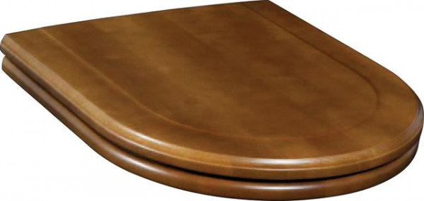 Villeroy and Boch D Shaped Wooden Toilet seat Brown Hommage