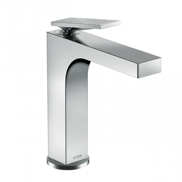 Single Hole Mixer Tap Axor Citterio with diamond cut lever and pop-up waste set Chrome