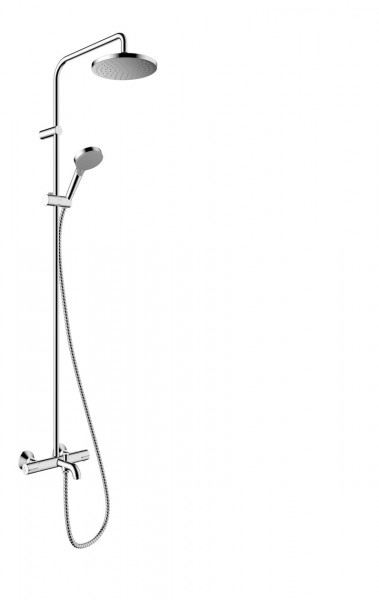 Shower Column Hansgrohe Vernis Blend 200, thermostatic mixer EcoSmart, 1 jet, For bath/shower 528x276x1524mm Chrome