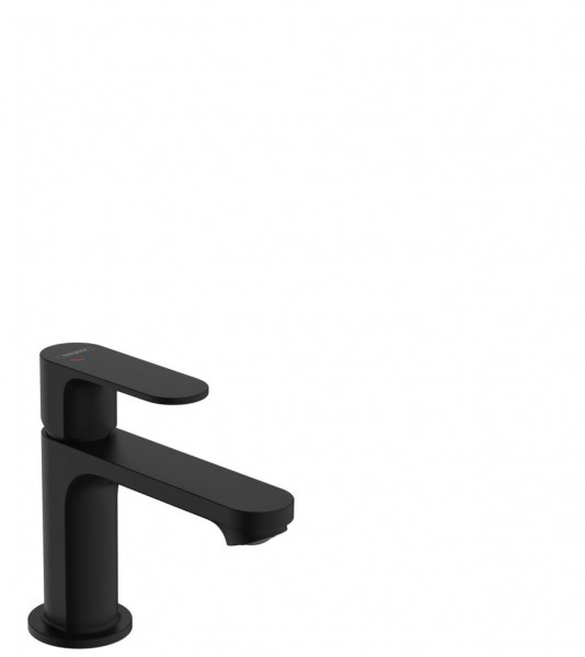 Single Hole Mixer Tap Hansgrohe Rebris S 80 With metal waste fitting, CoolStart Black Mat