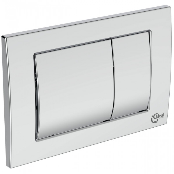 Ideal Standard Flush Plate SEPTA PRO M1 243x163x17mm Brushed Stainless Steel Double Flush
