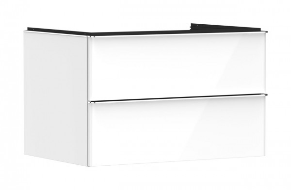 Vanity Unit For Countertop Basin Hansgrohe Xelu Q 2 drawers 780x550x485mm Glossy White/Chrome