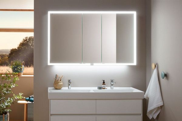 Bathroom Mirror Cabinet Villeroy and Boch My View Now With lighting, 3 doors, SmartHome compatible 1300mm