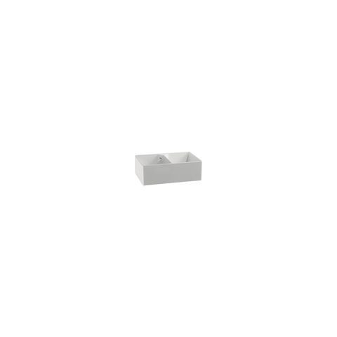 Geberit Service Sink Publica Without Tap Hole With Overflow 2 Basins 900x250x560mm White