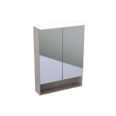 Geberit Bathroom Mirror Cabinet Acanto Mirror cabinet LED lighting 2 Doors 600x830x215mm