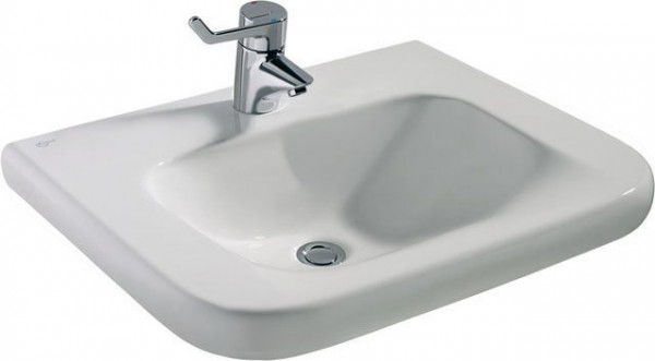 Ideal Standard Cloakroom Basin Contour 21 PRM 600mm with one taphole / without overflow, with overflow channel Ceramic