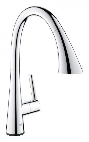 Grohe Pull Out Kitchen Tap Zedra Touch 406x233mm Chrome
