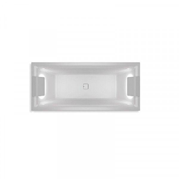 Riho Standard Bath Rectangular with LED lighting and two white headrests Still Square 750x1700x470mm BR0200500K00132