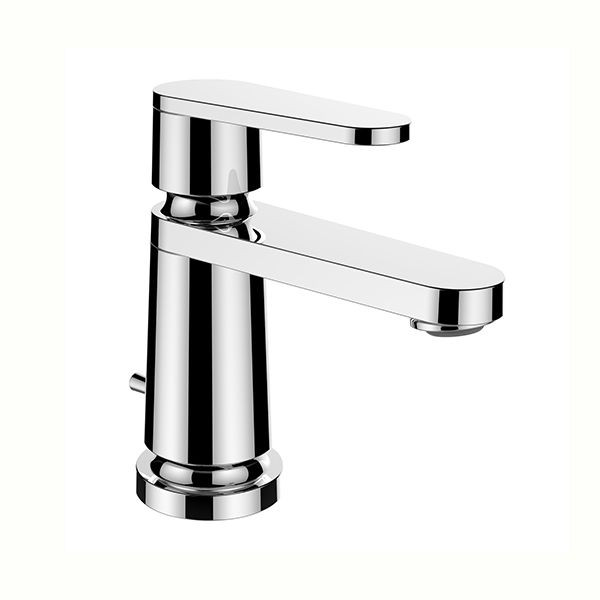 Single Hole Mixer Tap Laufen THE NEW CLASSIC with pull-out waste fitting 105 mm Chrome
