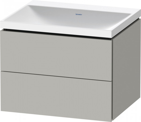 Bathroom Set Duravit Washbasin, 2 drawers 600mm Concrete Grey Matt LC6950N07070000