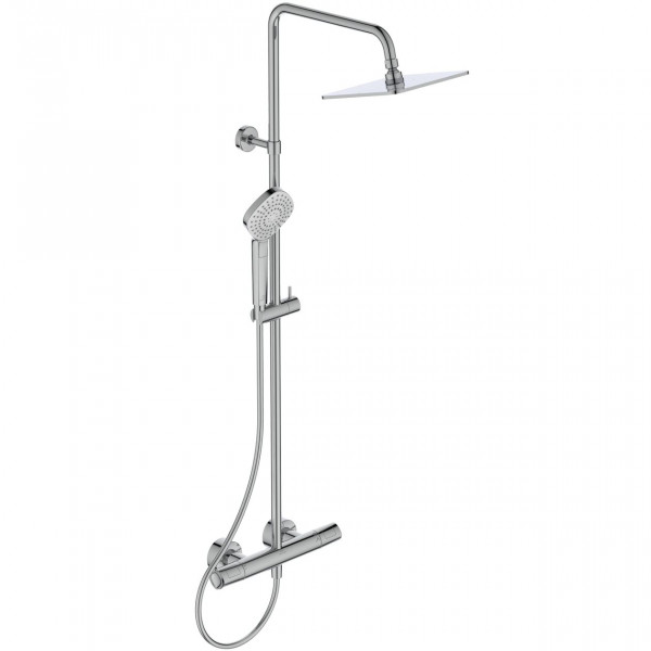Ideal Standard CERATHERM T100 Shower Column with Square Shower Head Chrome