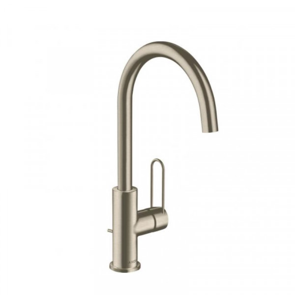 Axor Washbasin mixer with drain fitting 240 mm Uno Brushed Nickel