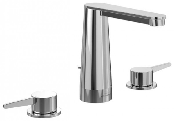 Freestanding 2 Handle Basin Tap Villeroy and Boch Conum Pull-out drain 440x144x165mm