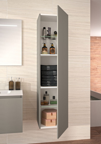 Allibert Tall Bathroom Cabinet NORDIK 1 door 420x1560x370mm Ultra Matte Grey