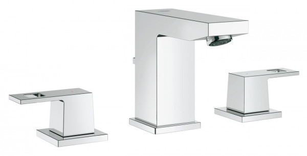 Grohe Eurocube Chrome Basin tap with pop-up waste set (20351000)