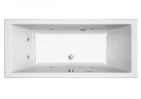 Allibert Whirlpool Bath Rectangular KANDO 1700x750x505-535mm White