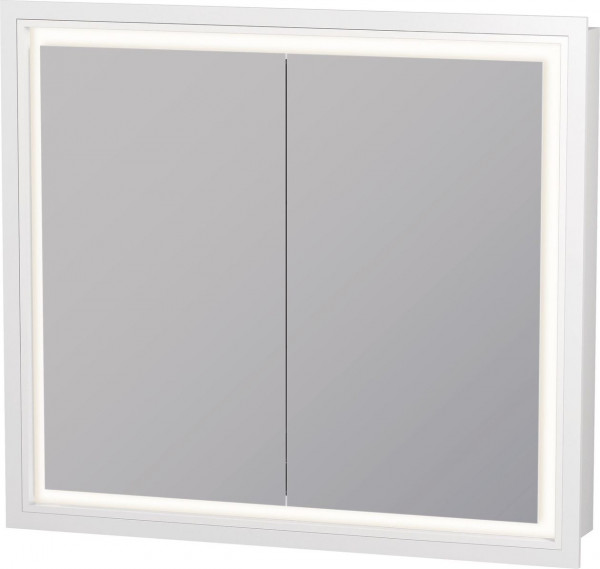 Bathroom Mirror Cabinet Duravit L-Cube built-in, 2 doors, F socket 800x700mm White Matt LC7651018180000