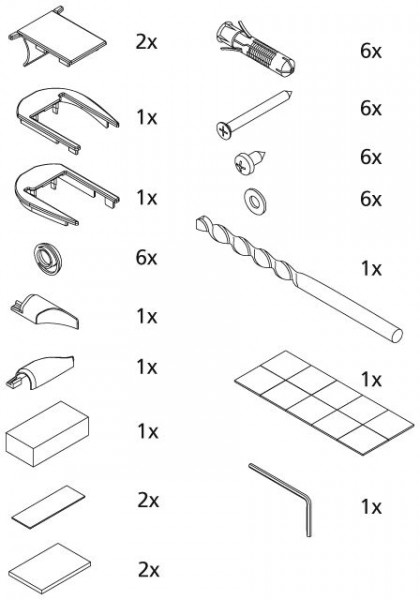 Kermi ATEA Set of spare assembly parts (2532797)