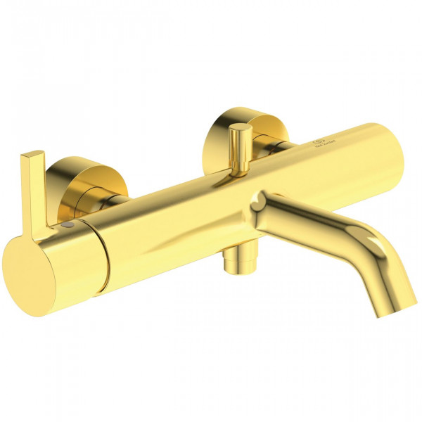 Wall Mounted Bath Shower Mixer Tap Ideal Standard JOY with reversing valve Brushed Gold