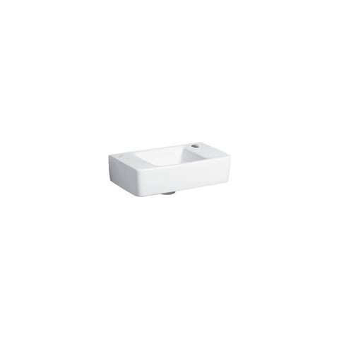 Geberit Rectangular Cloakroom Basin Renova Plan 1 Hole On The Right Without Overflow White