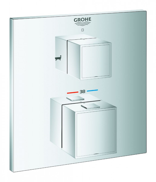 Grohe Shower Valve Grohtherm Cube 158x158x43mm Chrome