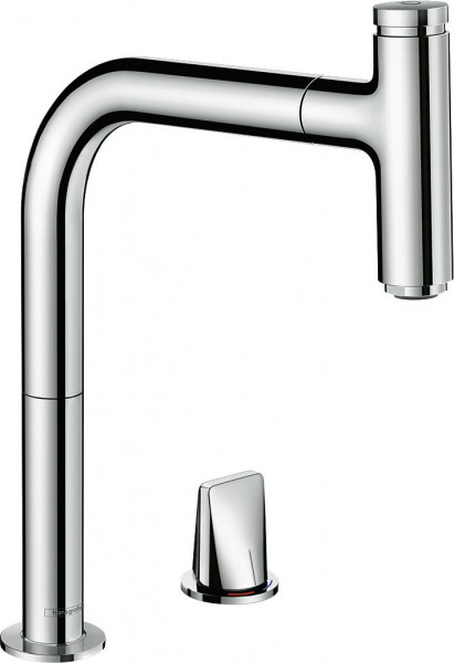 Pull Out Kitchen Tap Hansgrohe Metris Select M71 sBox 1jet 200mm Chrome