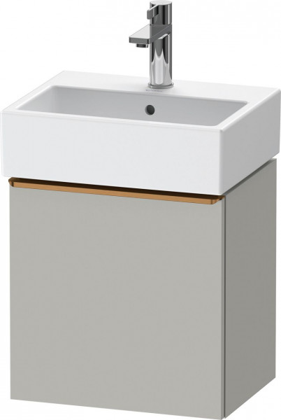 Cloakroom Vanity Unit Duravit D-Neo left door, bronze handle 434mm Concrete Grey Matt DE4217L04070000