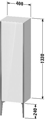 Duravit Tall Bathroom Cabinets XViu 360 mm Champagne Matt/Concrete Grey Matt XV1325LB107