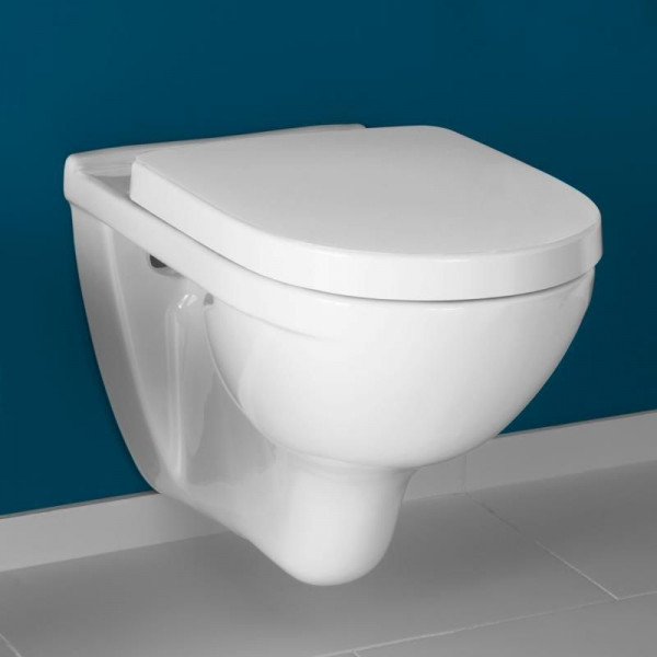 Villeroy and Boch Wall Hung Toilet O.novo White Toilet Seat Soft Close Quick Release 5660H101