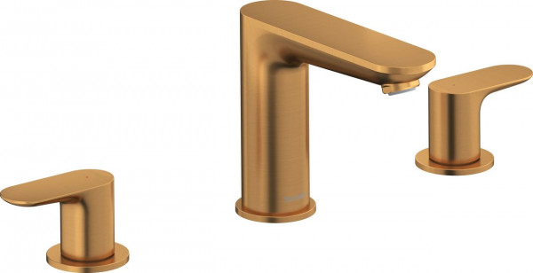 Freestanding 2 Handle Basin Tap Duravit Wave with pull cord, 326x131x176mm Brushed bronze WA1060005004
