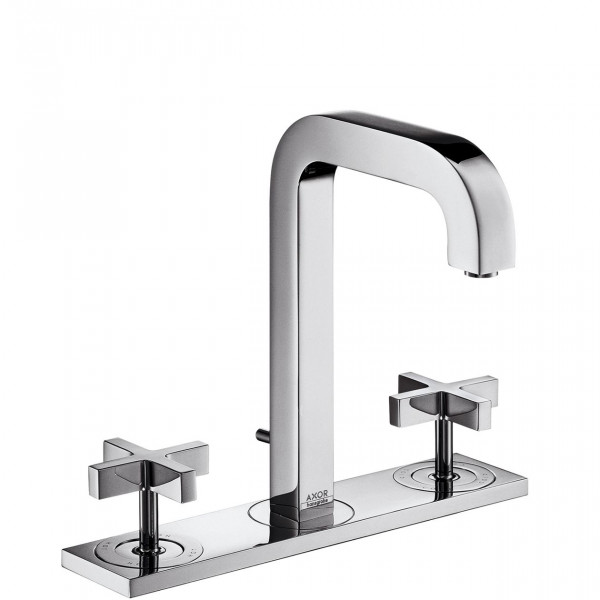 3 Hole Basin Tap Citterio basin tap 3 holes head handles short spout with 140mm plate Axor
