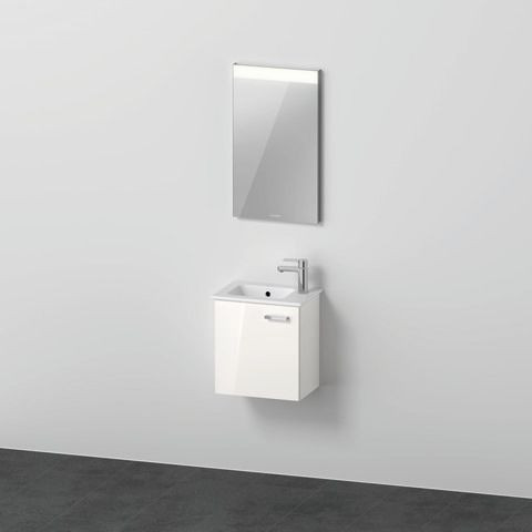 Bathroom Set Duravit XBase Vanity unit, Washbasin, Mirror Left version Glossy White